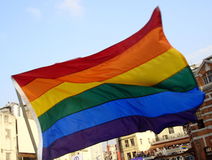 דגל הגאווה של קהילת ההומוסקסואלים, הלסביות, הביסקסואליים והטרנסג'נדרים. מקור: ויקיפדיה ברשיון cc3-by-sa. צילום:Theodoranian